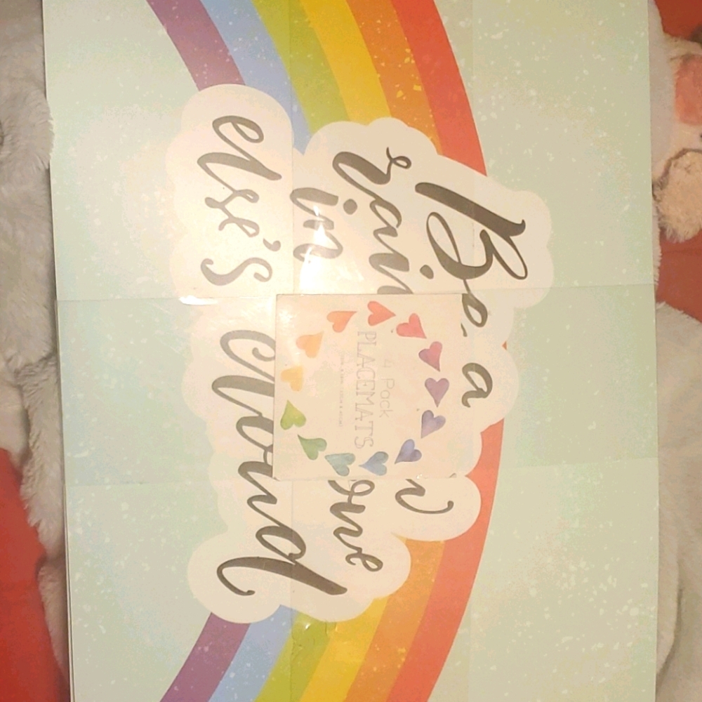 Be a rainbow 4pk placemats